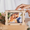 Personalised Rolling Photo Frame - Custom Wooden Picture Display | Valentine's Wedding Gift